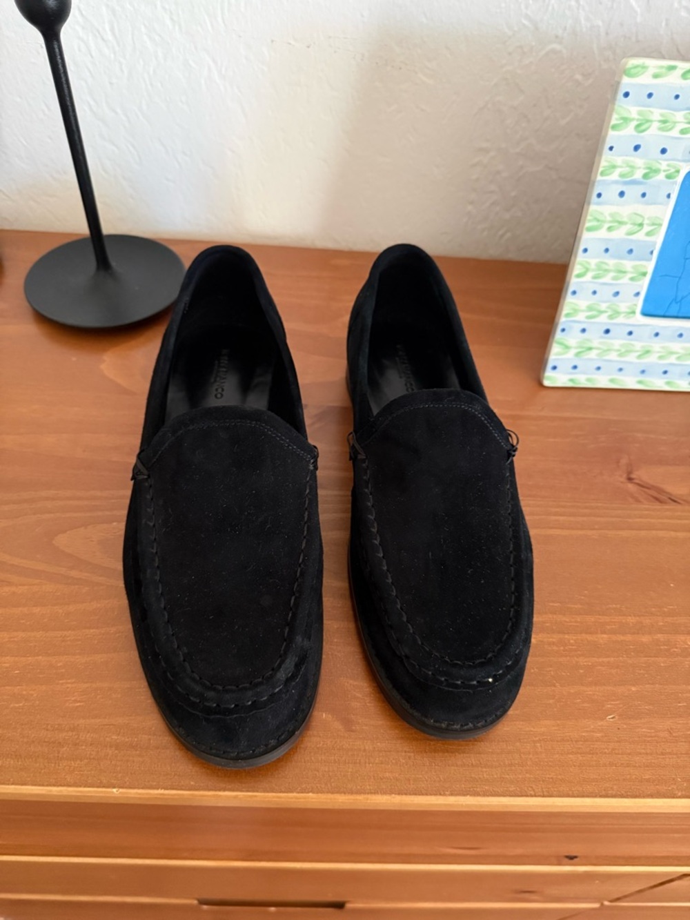 Tony Bianco Black Suede Slip-On Loafers “Zoe” 8